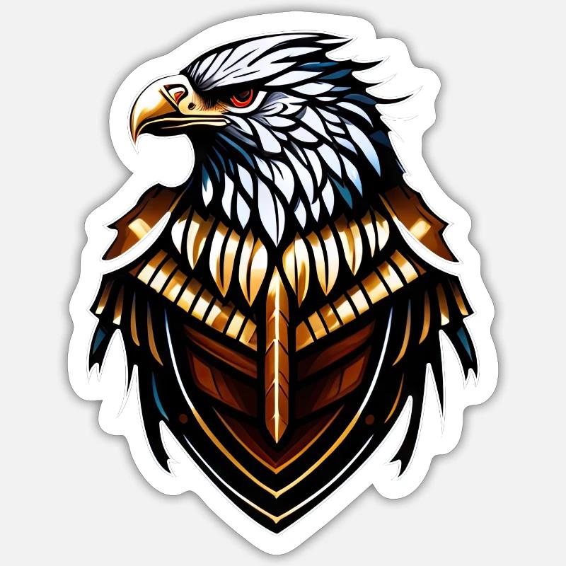 Eagle Emblem Logo - Sticker size S (10 x 10 cm) - white matte