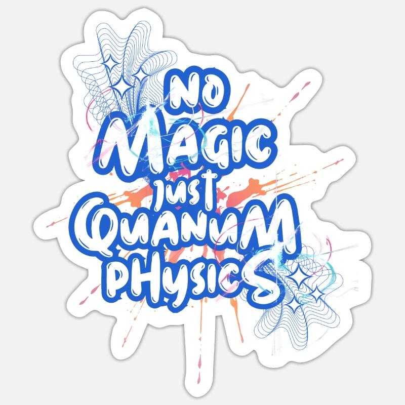 No Magic, just Quantum-Physics Design - Sticker Größe S (10 x 10 cm) - Mattweiß