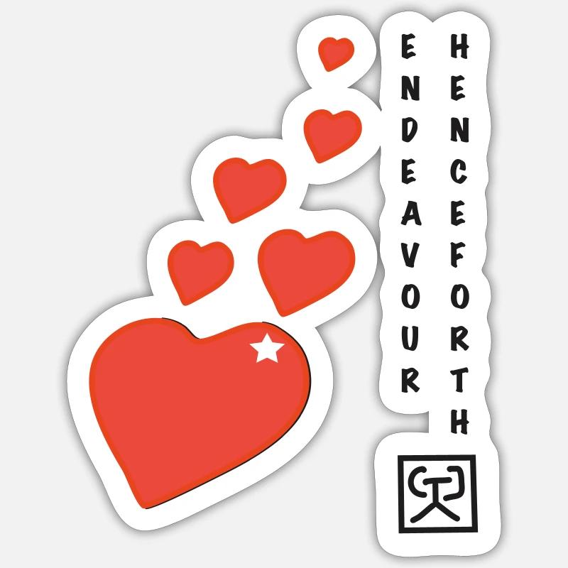Henceforth Love 1 - Sticker size S (10 x 10 cm) - white matte