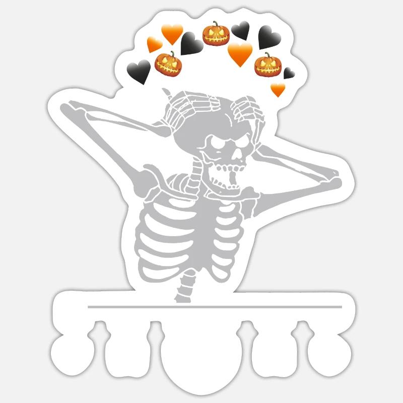 Meme Skeleton Dark Aesthetics Funny - Sticker size S (10 x 10 cm) - white matte