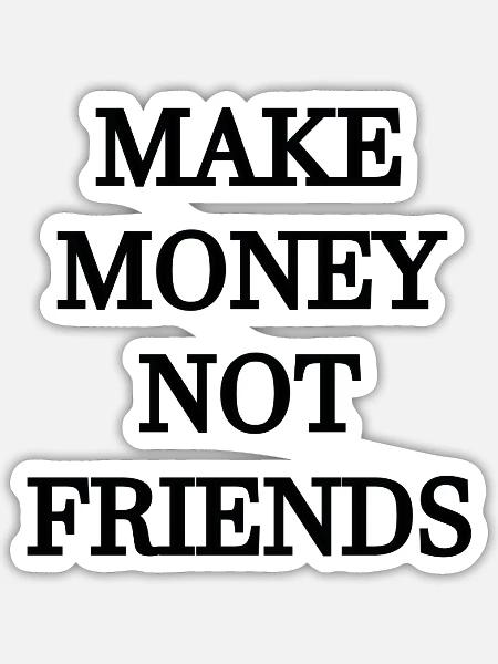 Money - Sticker Größe S (10 x 10 cm) - Mattweiß