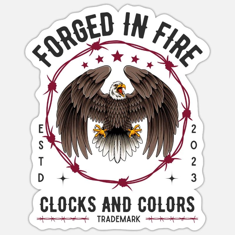 Forgé dans le feu Sticker taille S (10 x 10 cm)