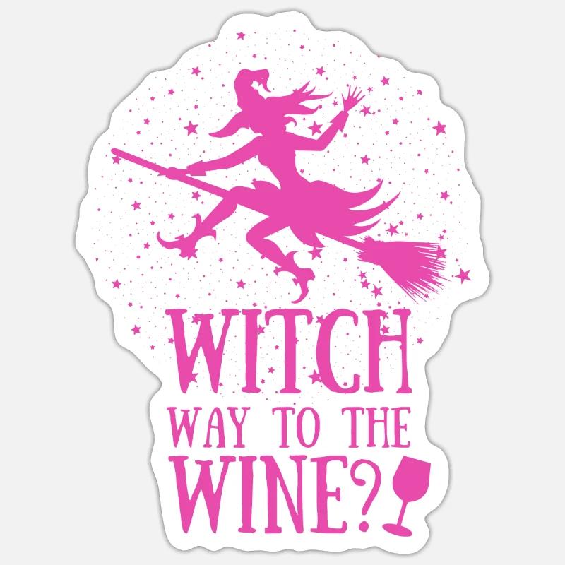 WITCH chemin vers le vin? Sticker taille S (10 x 10 cm)