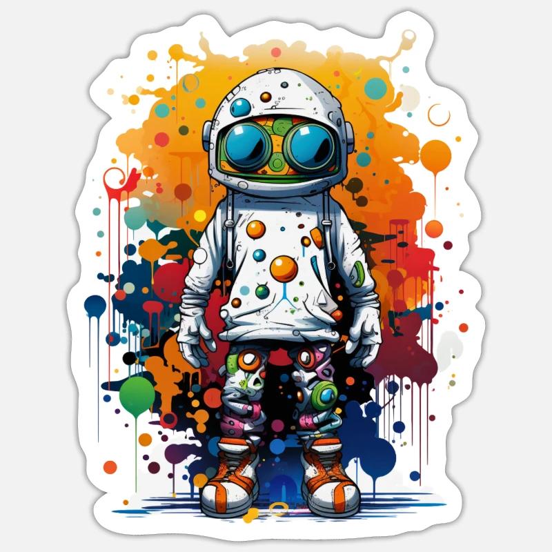 Galactic Artistry: Blast Off with Trendsetting. Sticker size S (10 x 10 cm)