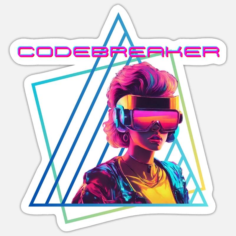 Codebreaker - Sticker Größe S (10 x 10 cm) - Mattweiß