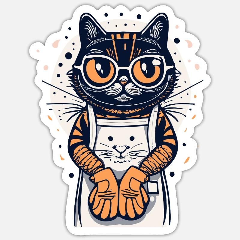 Backen - Sticker Größe S (10 x 10 cm) - Mattweiß