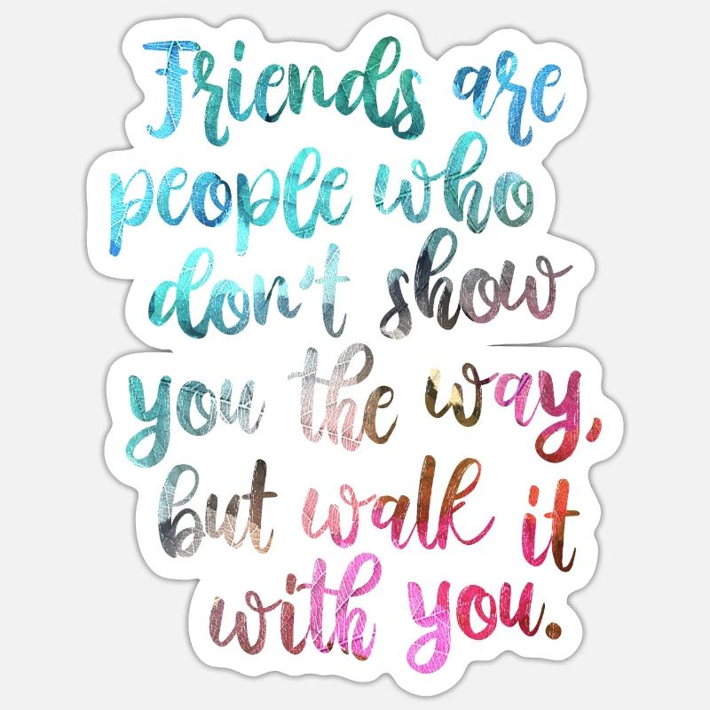 Gute Freunde - Sticker Größe S (10 x 10 cm) - Mattweiß