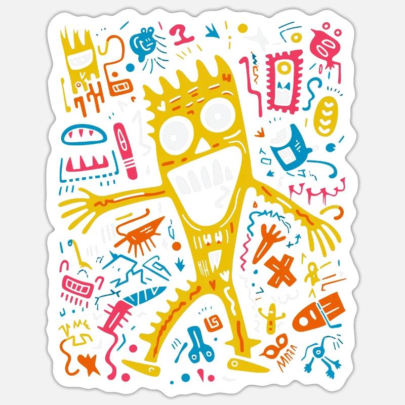 Moons melodischer Heuler - Sticker Größe S (10 x 10 cm) - Mattweiß
