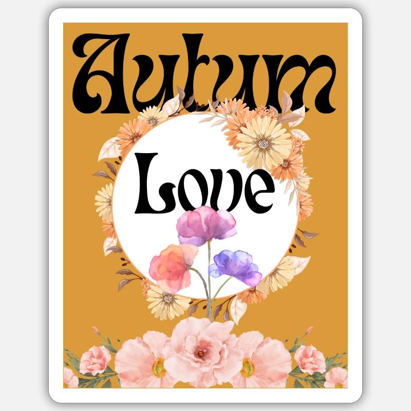 Cercle de Fleurs d’Amour Aurum - Sticker taille S (10 x 10 cm) - blanc mat