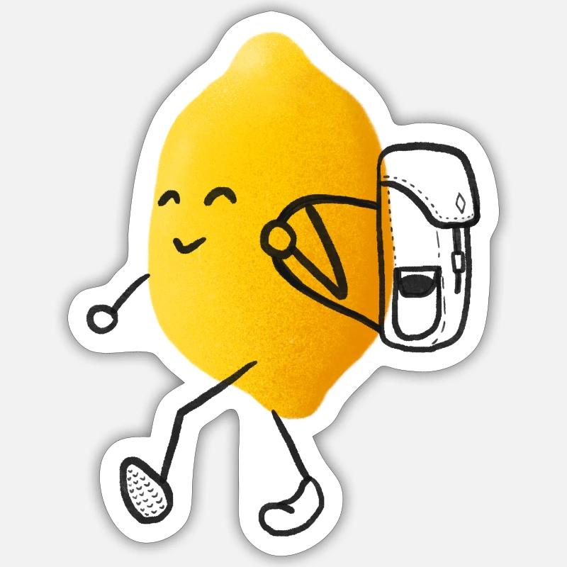 Wander Citrus - Sticker size S (10 x 10 cm) - white matte