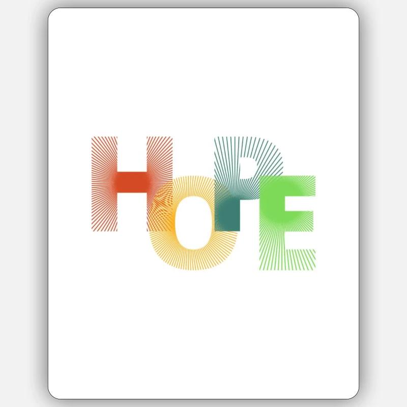 Hope Hoffnung - Sticker Größe S (10 x 10 cm) - Mattweiß