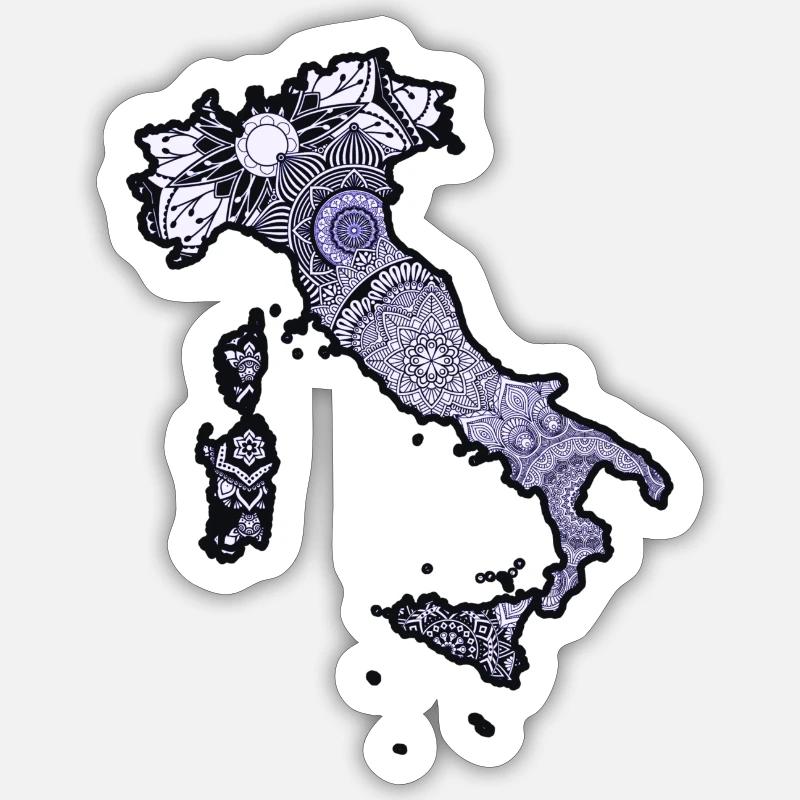Améthyste - Sticker taille S (10 x 10 cm) - blanc mat