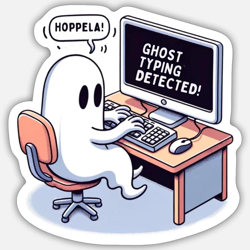 GHOST TYPING DETECTED! -Oops! Sticker size S (10 x 10 cm)