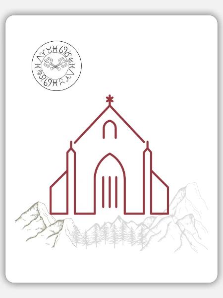Tempel der Schamanen - Sticker Größe S (10 x 10 cm) - Mattweiß