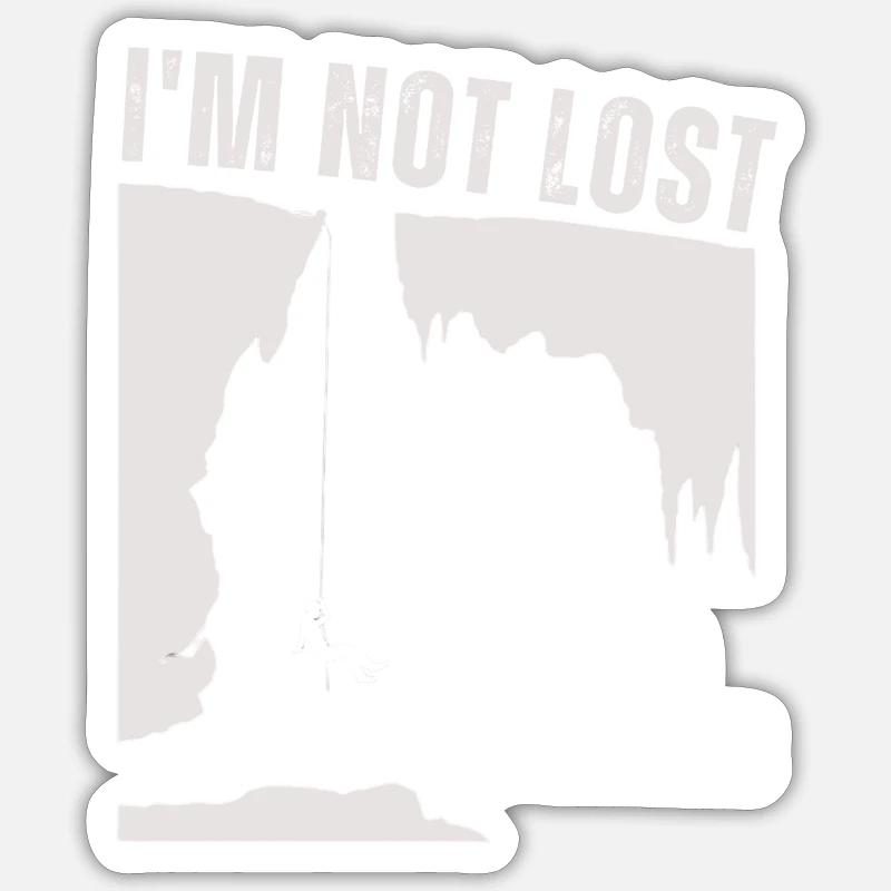 Je ne suis pas perdu, j’explore juste de nouveaux passages. - Sticker taille S (10 x 10 cm) - blanc mat