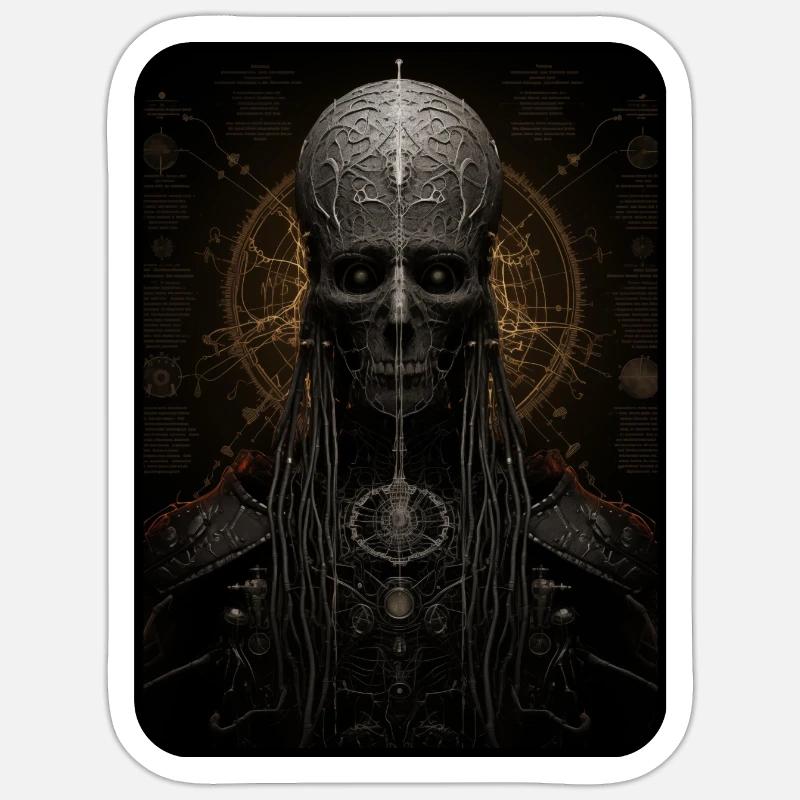 Alien Anatomie Sticker Größe S (10 x 10 cm)