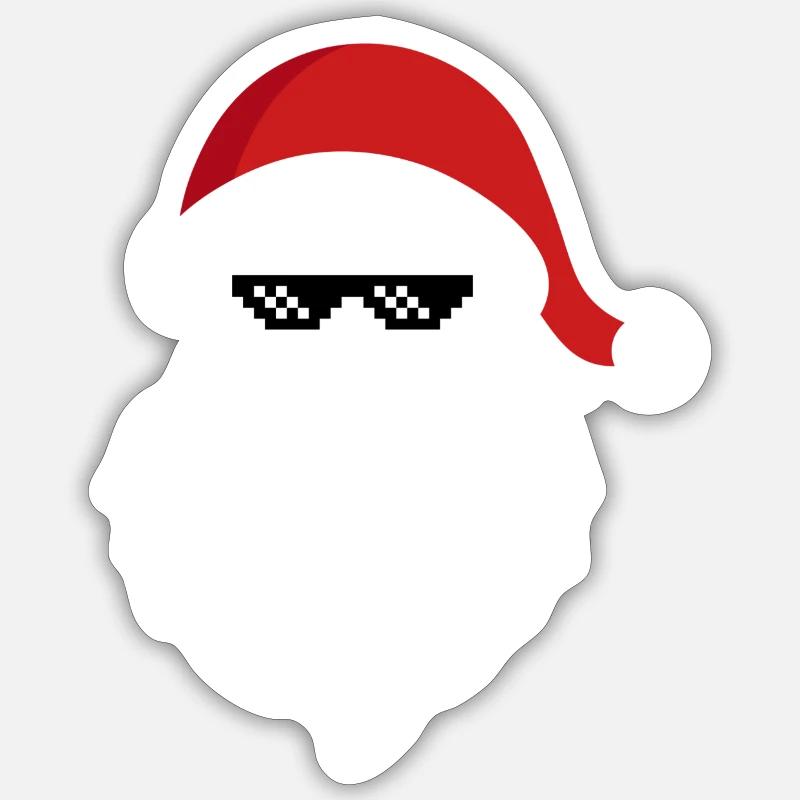 Weihnachtsmann Sticker Größe S (10 x 10 cm)