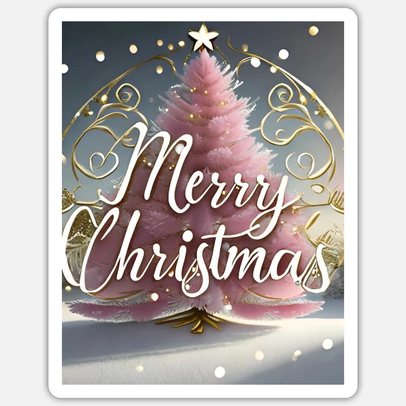 Joyeux Noël - Sticker taille S (10 x 10 cm) - blanc mat