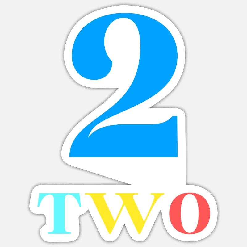 Two-2nd Anniversary - Sticker size S (10 x 10 cm) - white matte