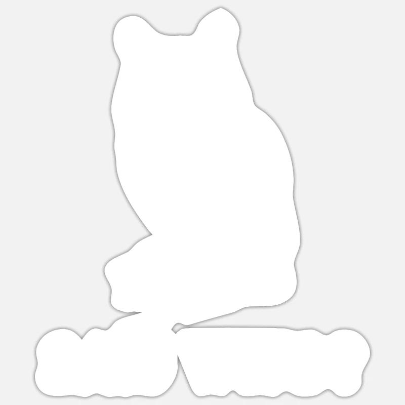 sceptic questioning owl doubt suspicion mistrust Sticker size S (10 x 10 cm)