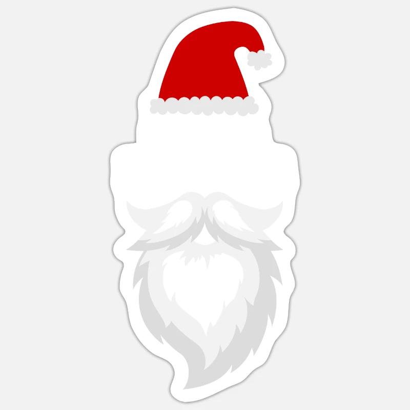 Le Père Noël arrive - Sticker taille S (10 x 10 cm) - blanc mat