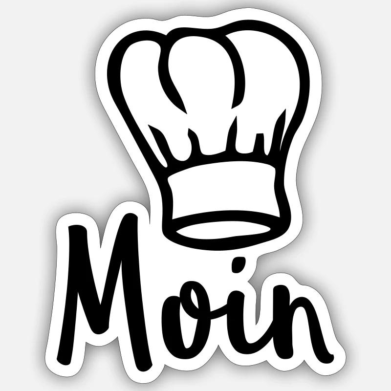 Moin Chef Koch Sticker Größe S (10 x 10 cm)