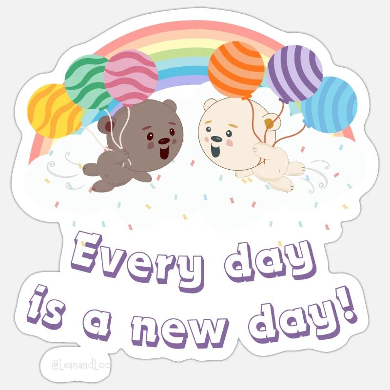 Lean & Loo Rainbow days Sticker size S (10 x 10 cm)
