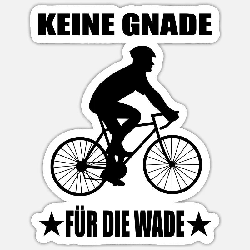 Fahrrad - Sticker Größe S (10 x 10 cm) - Mattweiß