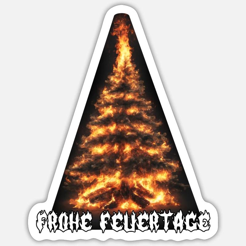 Frohe "Feuertage" S-01 Sticker Größe S (10 x 10 cm)