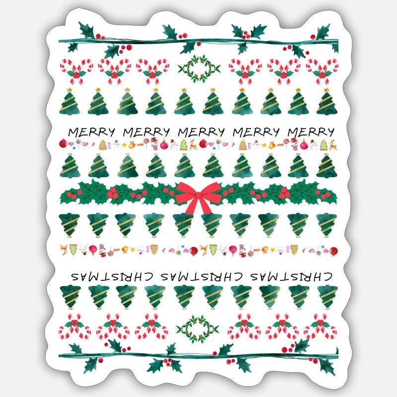 JOYEUX NOËL - Sticker taille S (10 x 10 cm) - blanc mat