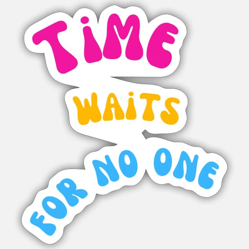 Time - Sticker size S (10 x 10 cm) - white matte
