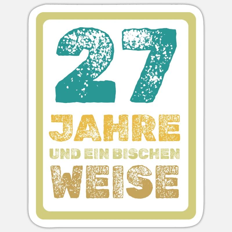 Weisheit 27 - Sticker Größe S (10 x 10 cm) - Mattweiß
