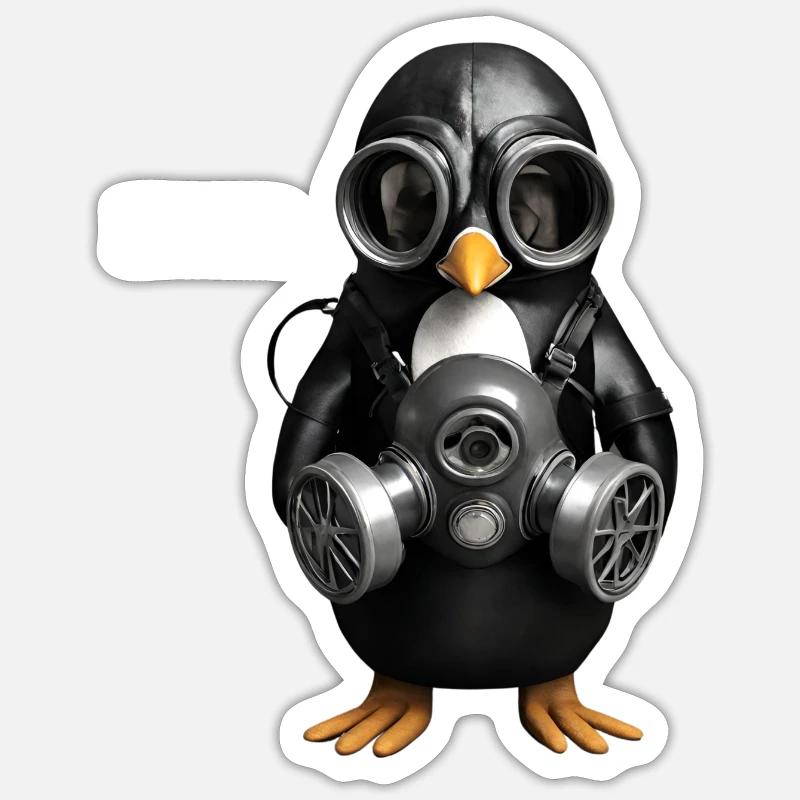 Pinguin - Sticker Größe S (10 x 10 cm) - Mattweiß