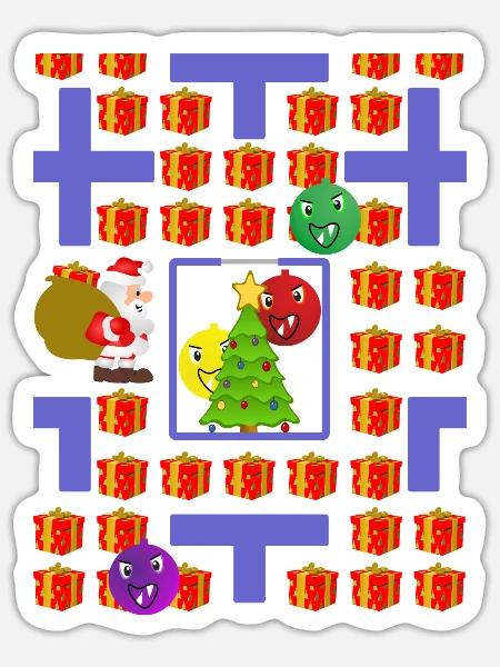 X-mas-Weihnachten-Gute alte Zeit-Vers.4 - Sticker Größe S (10 x 10 cm) - Mattweiß