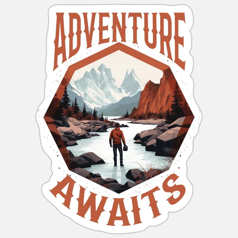 L’aventure vous attend. Sticker taille S (10 x 10 cm)