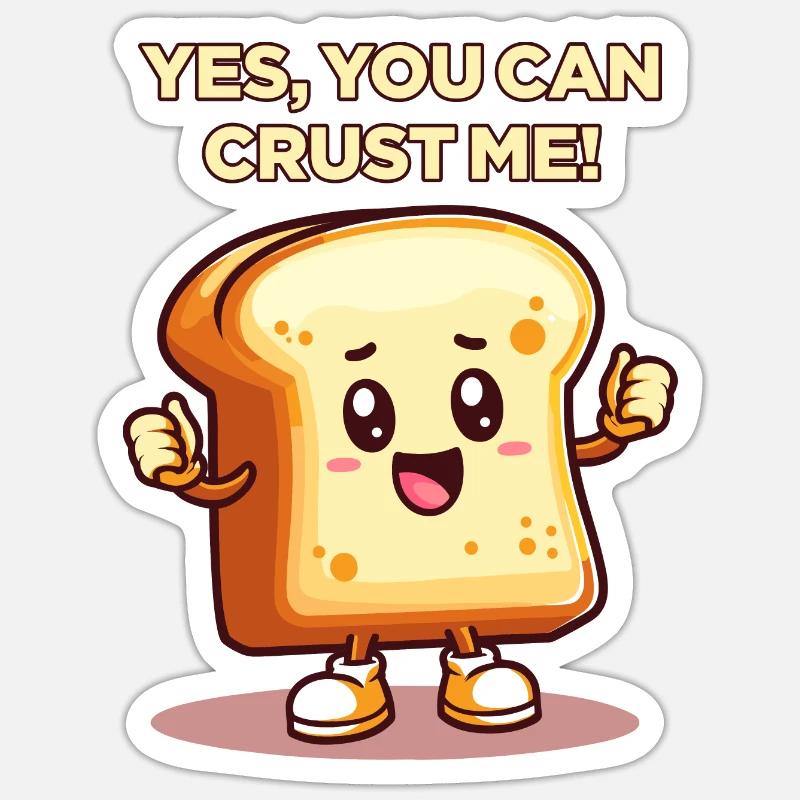 Du kannst mich verkrusten - Sticker Größe S (10 x 10 cm) - Mattweiß