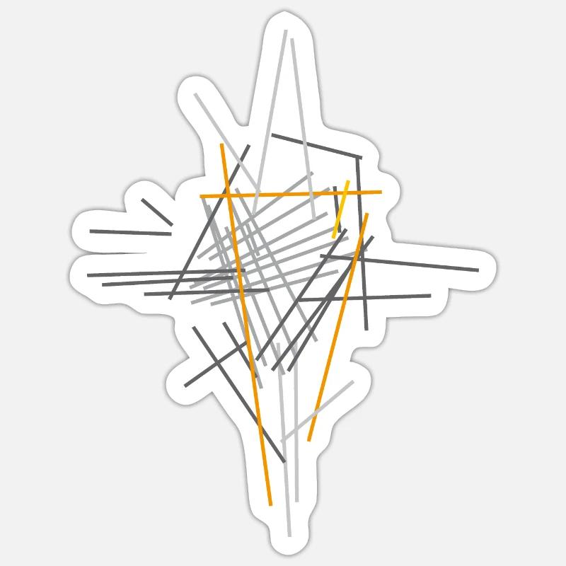 abstract - Sticker size S (10 x 10 cm) - white matte