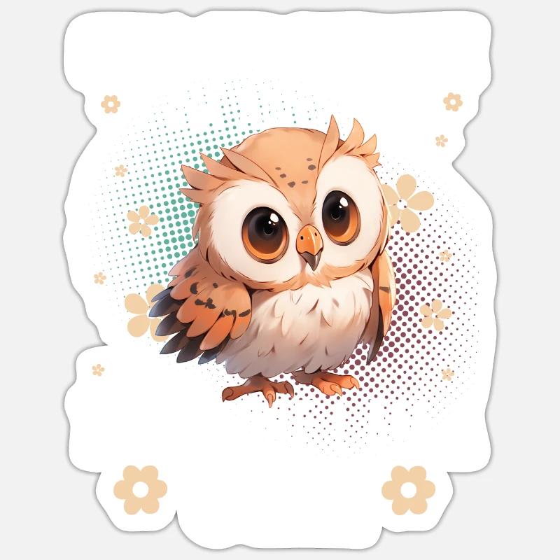 Eule Eulen Lustiger Spruch Sticker Größe S (10 x 10 cm)