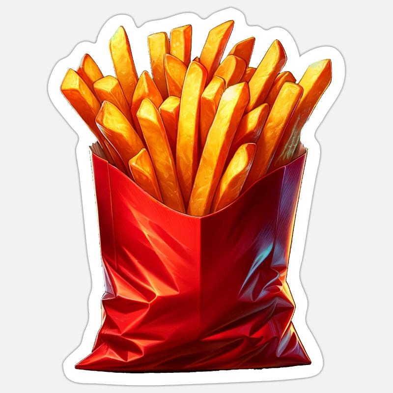 Frites Sticker taille S (10 x 10 cm)