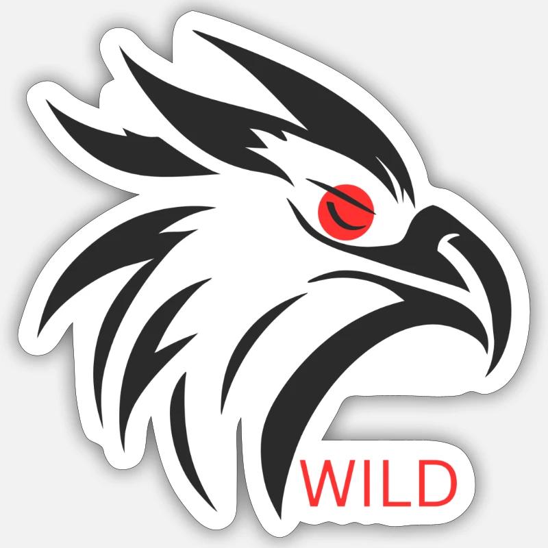 Wild - Sticker Größe S (10 x 10 cm) - Mattweiß
