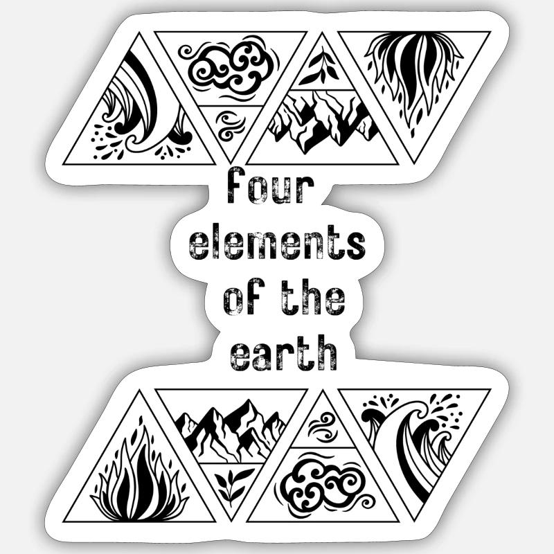 4 Elementi della Terra Adesivo