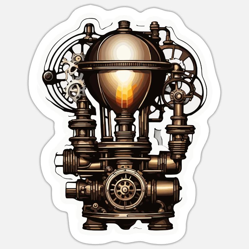 Ampoule / Ampoule / Luminosité / Lumière - Sticker taille S (10 x 10 cm) - blanc mat