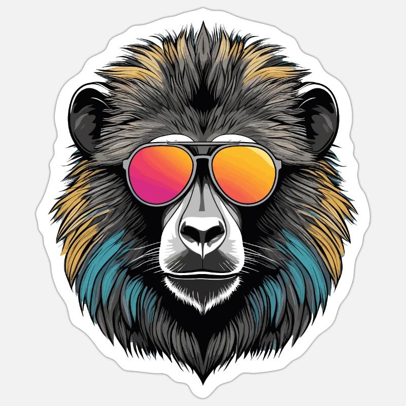 Baboon Sticker size S (10 x 10 cm)