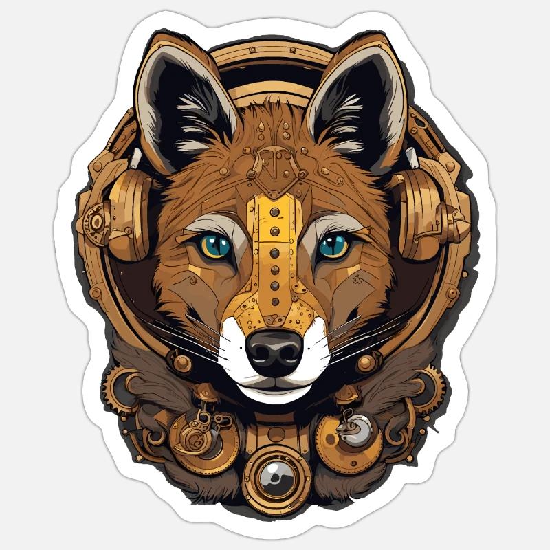 Hyäne Sticker Größe S (10 x 10 cm)