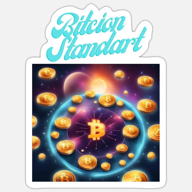 Bitcoin Standard - Sticker Größe S (10 x 10 cm) - Mattweiß
