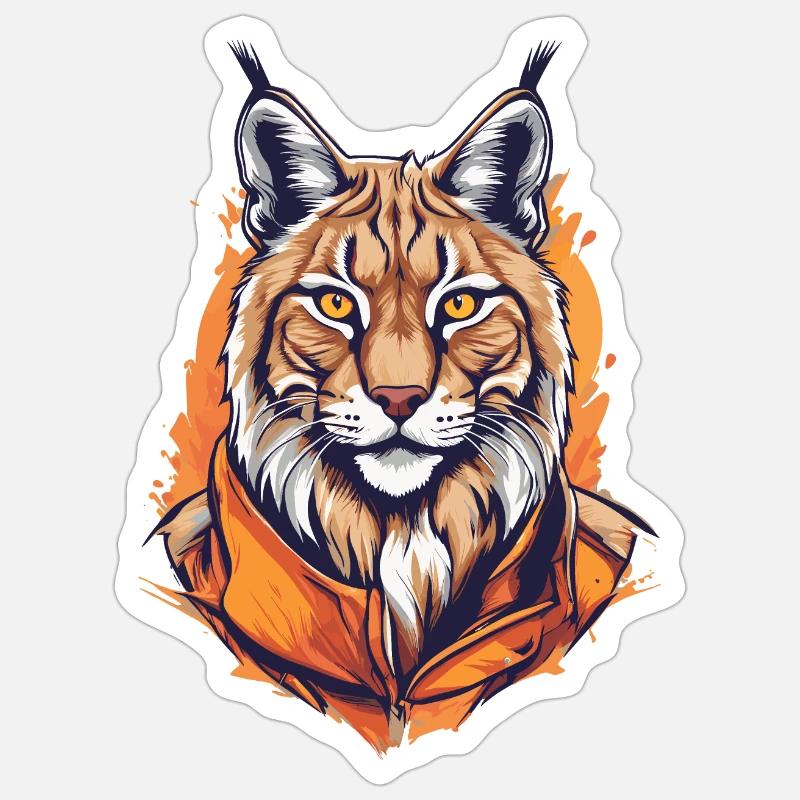 Lynx - Sticker size S (10 x 10 cm) - white matte