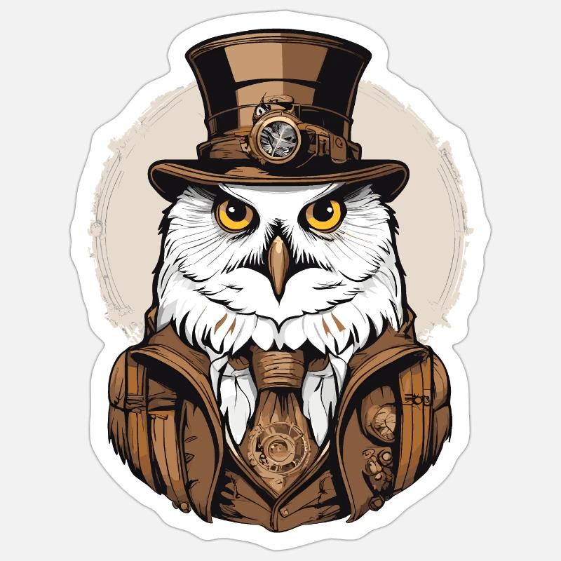 Schnee-Eule Sticker Größe S (10 x 10 cm)