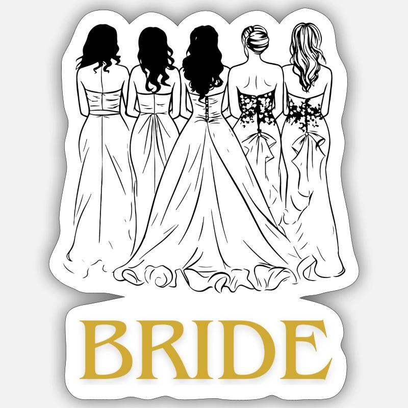 Bachelor Party Bride - Sticker size S (10 x 10 cm) - white matte
