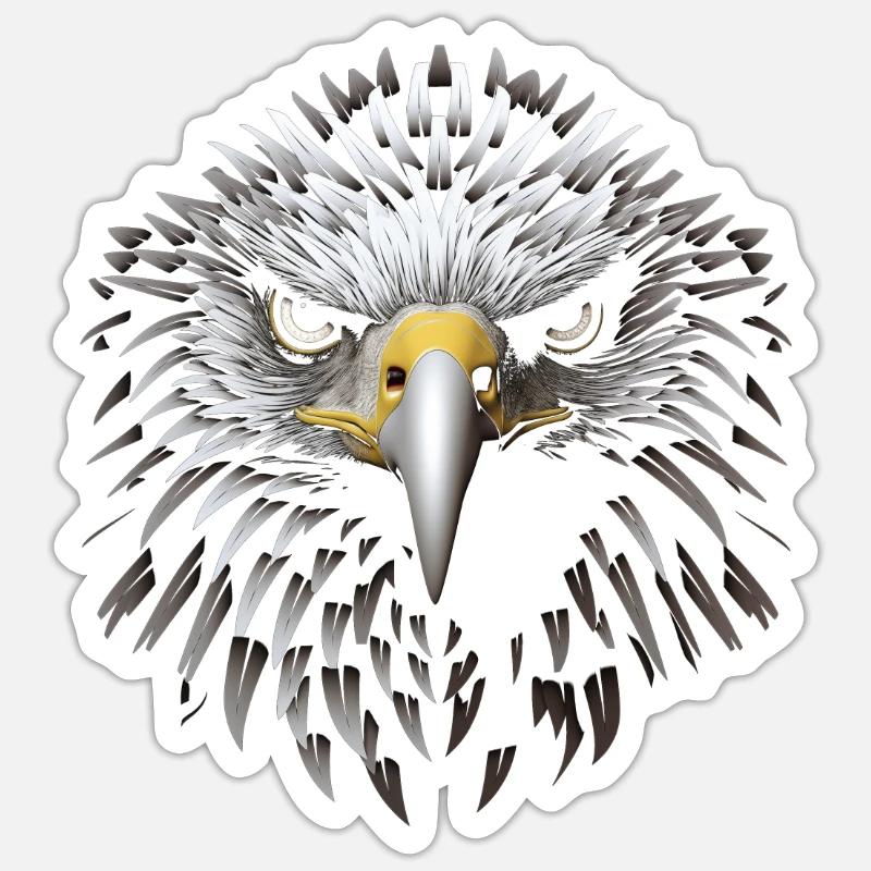 Regal Op Art Eagle Canvas Masterpiece Sticker size S (10 x 10 cm)