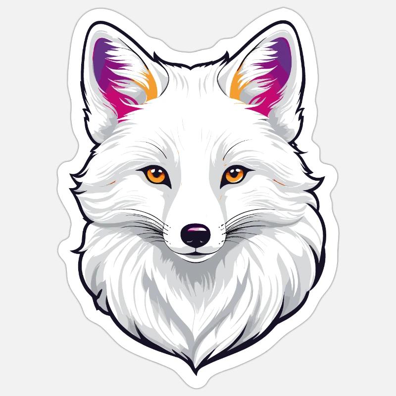 Arctic Fox Sticker size S (10 x 10 cm)
